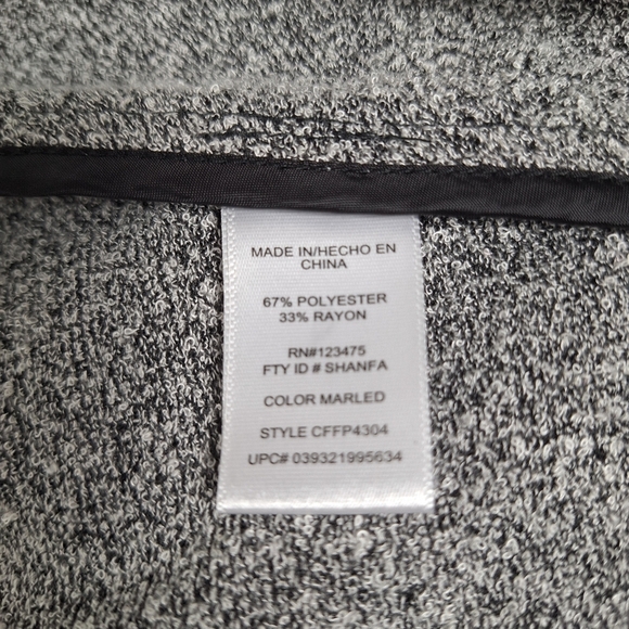 Catherine Malandrino‎ XXL Runway Style Gray Marled Asymmetrical Jacket Pockets - Picture 12 of 12